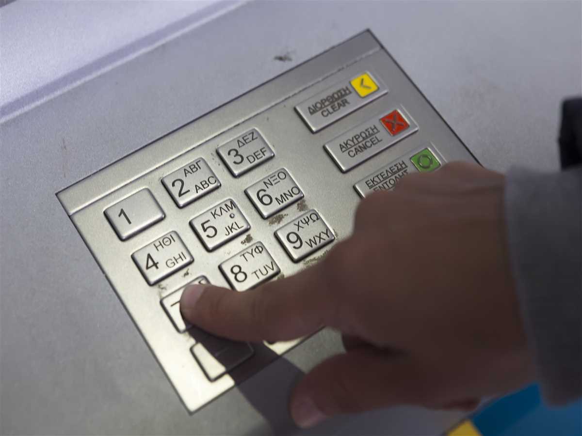 tastiera di un ATM per comporre il PIN
