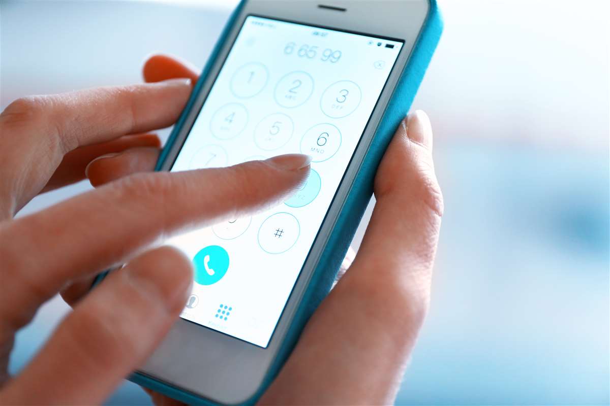 schermata per comporre un numero di cellulare