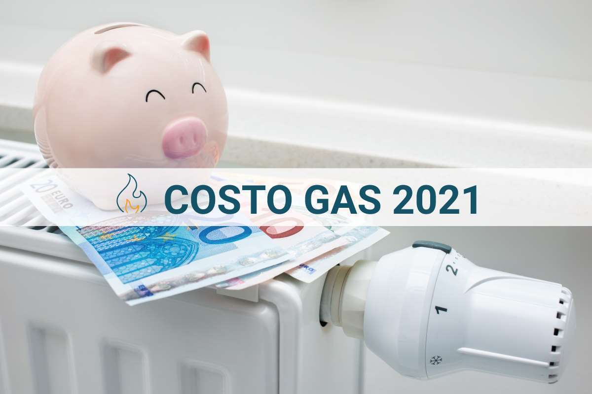 costo gas 2021 Costo gas 2021 - calorifero con salvadanaio e banconote