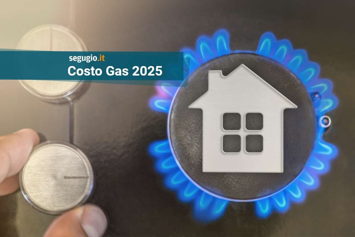 costo gas 2025 fornello acceso circonda un modellino di casa