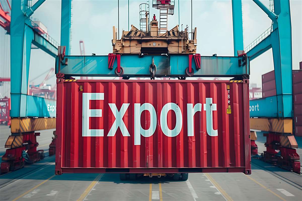 container con scritta export