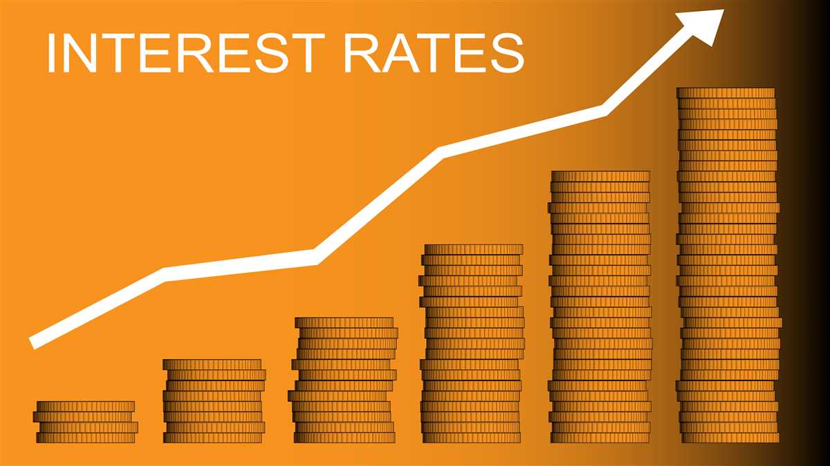 pile di monete con tassi di interesse in salita