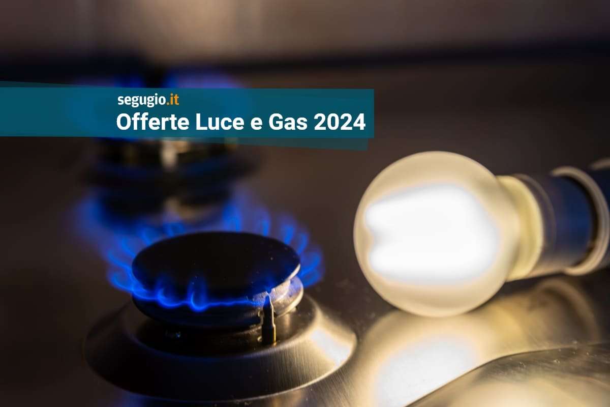 offerte luce e gas 2024 lampadina elettrice e fornello del gas acceso