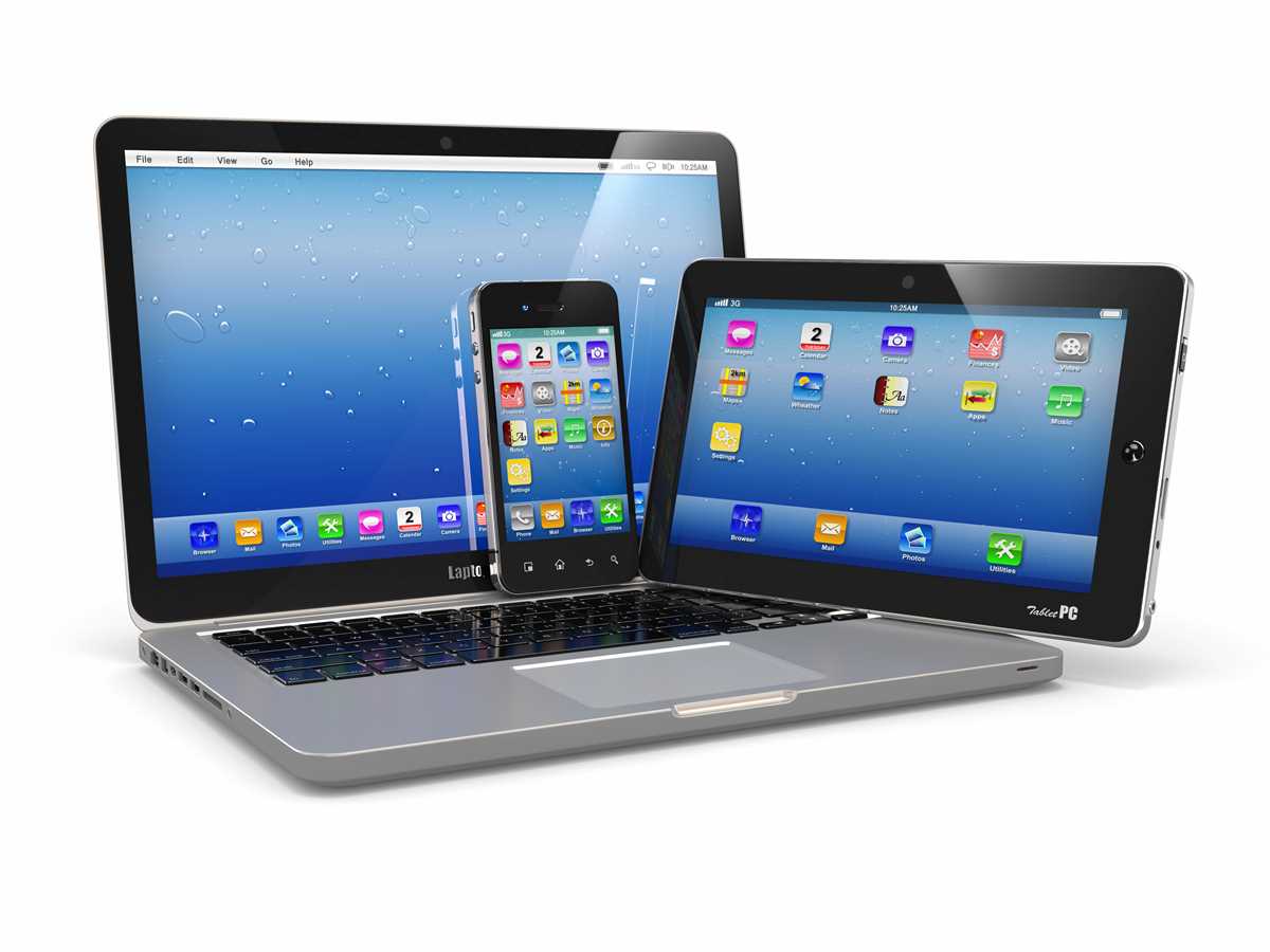 computer, smartphone e tablet