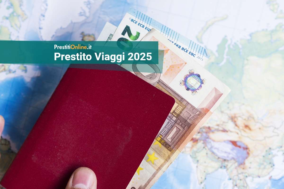passaporto che racchiude banconote, sullo sfondo una mappa del mondo