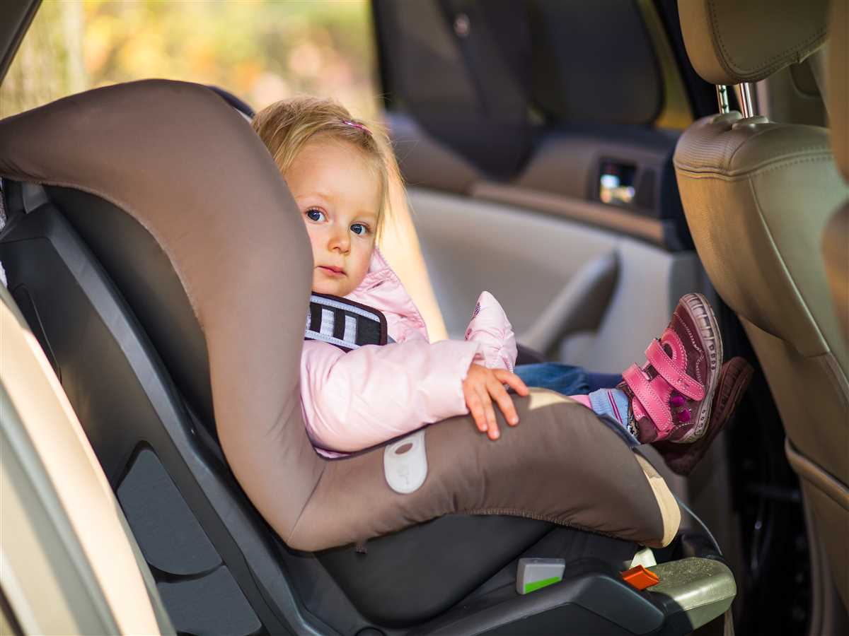 bambina seduta su seggiolino auto